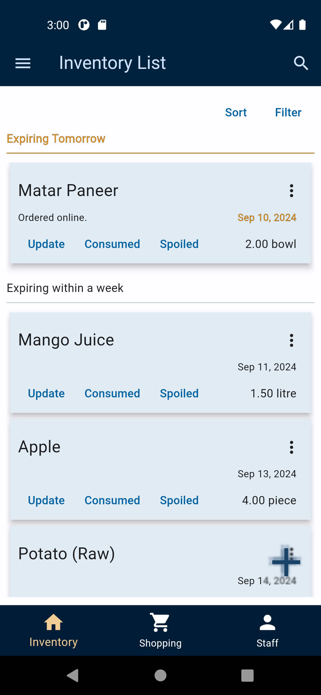 Home Maker — inventory management